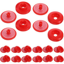 100 boutons-pression rouges en plastique, fermetures sans couture pour vĂŞtements
