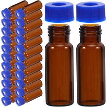 Lot de 100 flacons en verre ambré de 2 ml avec bouchons et joints toriques, petits flacons d'échantillonnage