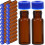 100Pcs 2Ml Amber Glass Vials with Caps and Hole Liner, Small Sampling Bottles 1
