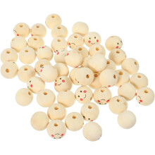 Wooden Beads Unfinished 50pcs Round Natural Wood Beads for DIY Jewelry Making Bracelets Necklaces