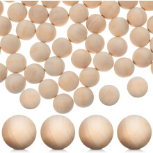 DIY Beads Unfinished Wooden Balls 100Pcs Round Sphere Craft Beads