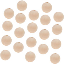 50pcs Natural Wood Color Unfinished Wooden Spacer Beads 12mm for DIY Craft Jewelry Making