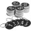 100pcs Round Numbered Tags with Metal Rings, Plastic Numbered Discs Key Tags for Identification 1