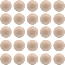 100pcs 20mm Round Natural Wood Beads Without Hole for DIY Crafting Children’s Painting and Jewelry Making
