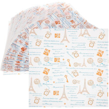 100 feuilles de papier sulfurisé alimentaire pour sandwichs, 22 x 22 cm, résistantes à l'huile et antiadhésives, idéales pour les chips.