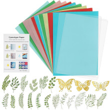 Cyanotypie-Papiere, Sonnendruckkunst, DIY-Zeichenpapier-Set mit Naturfaser-A5-Blättern