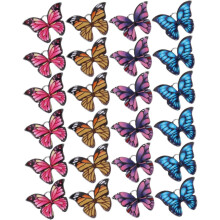 Emaillierte Schmetterlingsanhänger, stilvolles und filigranes Design, 24 Stück