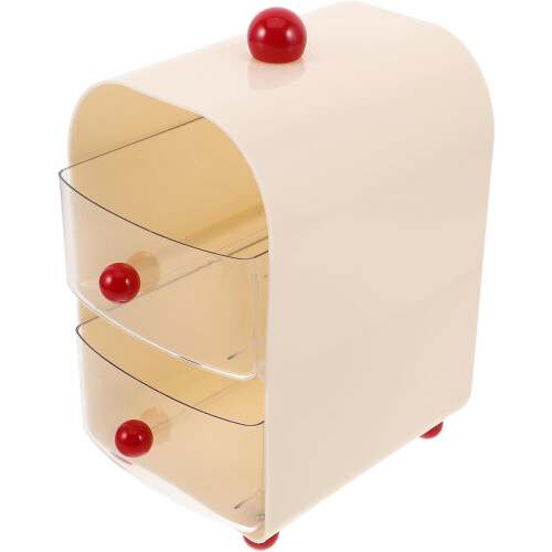 Storage Box Stackable Desktop Organizer Small Plastic Drawers for Makeup Stationery Office Desk Organization