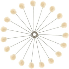 100pcs Leathercraft Wool Ball Applicators with Metal Handle 12.5cm