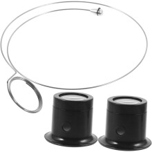 Uhrenglas-Lupe für Uhrenreparaturen, Kopfband-Design, Kunststoff, Stahldraht, Vergrößerung, kompaktes Design