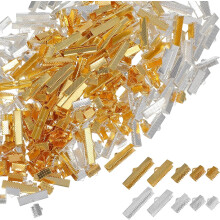 250 Stück Metall-Bandendklemmen in Gold und Silber, 8 mm–25 mm Armbandverbinder