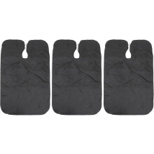 3-teiliges Set schwarzer Friseurschal für Erwachsene, Haarschneideschürze, Haarstyling-Umhang, Friseursalon-Umhang, Schwarz