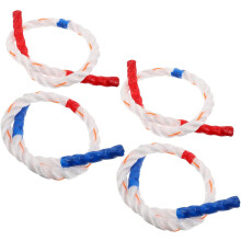 4 kpl voimisteluköysisetti nailonista, lyhyt, 60 cm, punainen ja sininen, minikokoinen kuntoköysi