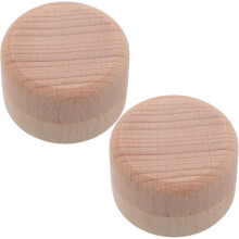 2 runde Schmuckkästchen aus Holz mit Holzdeckeln, ideal für Ohrringe, Halsketten und Ringe, als Mini-Aufbewahrungsbox für unterwegs