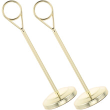 2 Stück Tischkartenhalter aus goldfarbenem, spiegelpoliertem Edelstahl. Robustes Material und vielseitig einsetzbar.