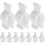 30Pcs White Plastic Lotion Pump Lock Clips with Threaded Buckle Leakproof Pump Bottle Buckles 1