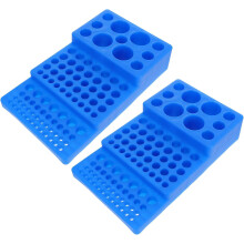 2pcs Laboratory Test Tube Rack Organizer 92 Holes for Sample Vials and Tubes, Blue Pp Plastic Holder