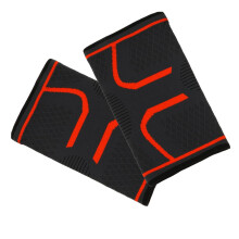 Schützende Knieschoner für Damen und Herren, atmungsaktive rote Kompressions-Kniebandagen, 42–47 cm