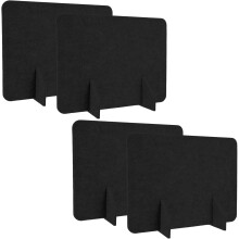 Lot de 4 séparateurs de table en feutre pour restaurant, bureau ou espace de travail