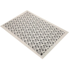 Hoja de papel de transferencia de flores con calcomanías de cerámica negra bajo vidriado hechas a mano