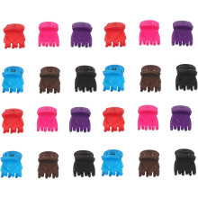 24 Mini-Haarspangen aus Kunststoff für Damen