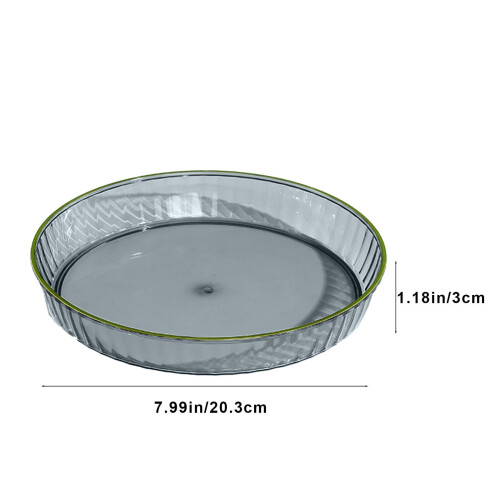 Frutero cuadrado compacto de plástico – 20,3 cm, gris 1