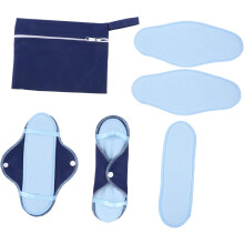 Wiederverwendbare Damenbinden, Menstruationsbinden aus Polarfleece mit Flügeln, Slipeinlagen