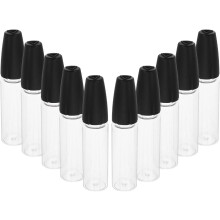 10pcs 15Ml garrafas de gota de plástico com tampas pretas, aplicador de ponta de precisão para óleo mecânico