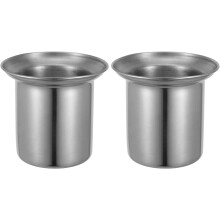2er-Set Wandmontierte WC-Bürstenhalter aus Edelstahl mit Reinigungsbürstenbecher
