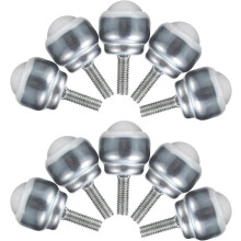 10 Stück Mini-Lenkrollen im Target-Stil mit Gewindebolzen