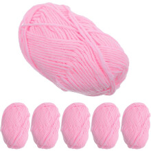 6 Knäuel weiches Milchbaumwollgarn für Strickanfänger, Häkelanfänger, Pullover, Decken, Mützen und Socken