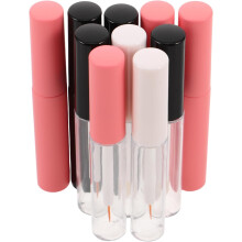10 Mini-Lipgloss-Tuben, leere, wiederbefüllbare Kosmetikfläschchen aus Kunststoff für DIY-Make-up und Reisen