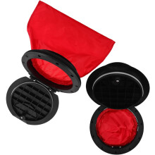 Lot de 2 couvercles de trappe de kayak de 20 cm avec sac de rangement rouge étanche – Couvercle de trappe de rangement rond pour bateau