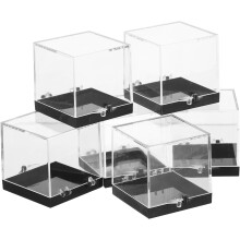 6-teiliges Set Mineralien-Präsentationskästen, kleine quadratische Aufbewahrungsboxen