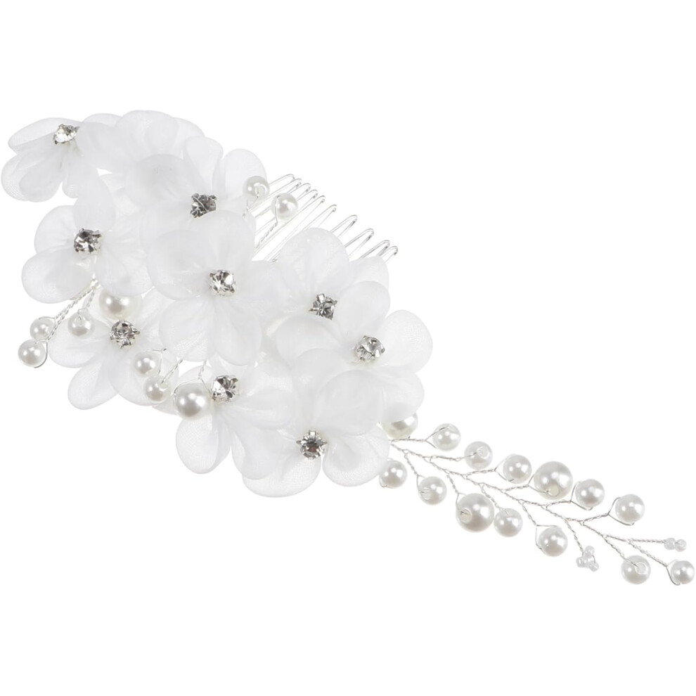 Hkhbjs Fashion Pearl Rhinestone Wedding Hair Clip Hair Pin Comb Leaf Flower For Brides Random Color