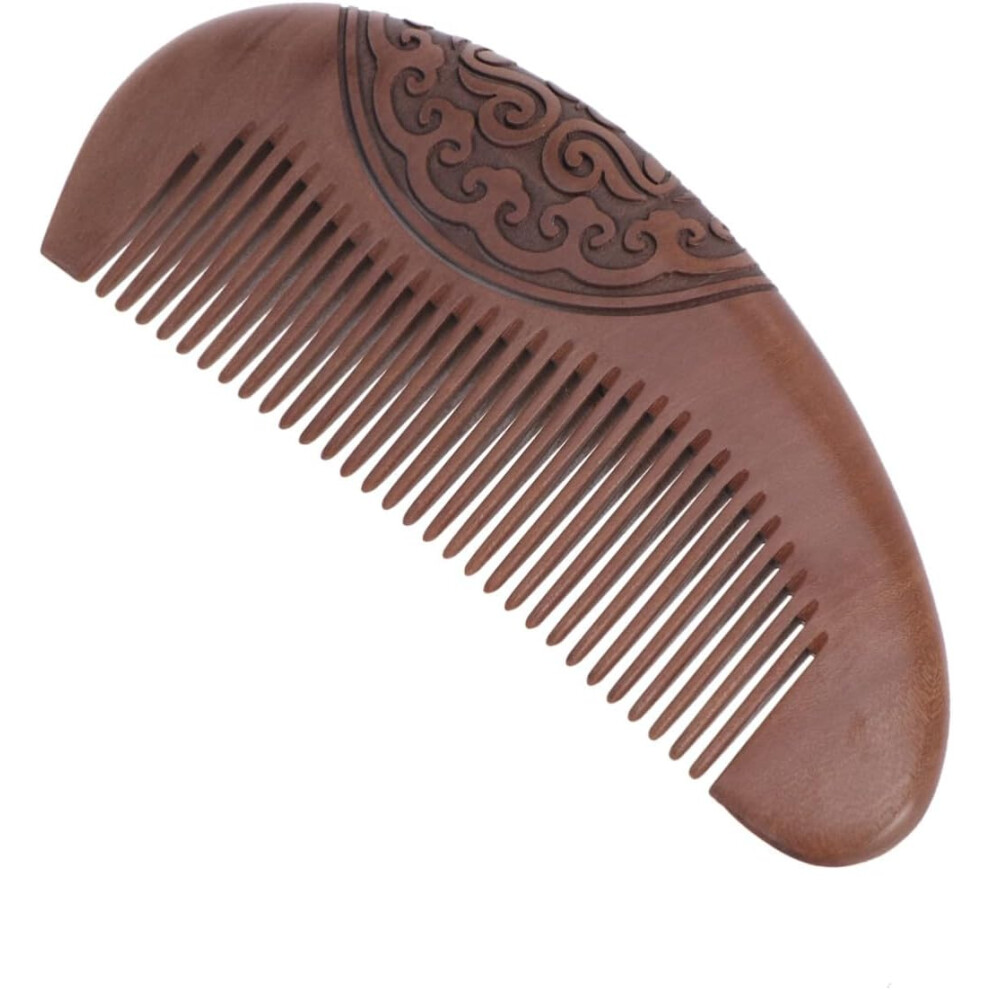 Hkhbjs Double-Sided Carved Wooden Sandalwood Hair Comb For Scalp Massage At Home Shop Fine Tooth Hair Comb