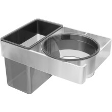 Wandhalterung für Haartrockner, einfache Montage, kein Bohren erforderlich, Kunststoff-Organizer, Aluminiumrahmen