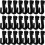 100pcs Black Plastic Hooks Small Door Hook for Bathroom Storage Space Saving 1