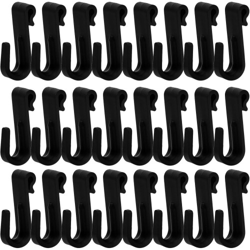 100pcs Black Plastic Hooks Small Door Hook for Bathroom Storage Space Saving