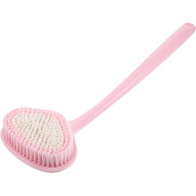 Rückenbürste mit langem Griff, weiche Borsten, Badeschwamm für Erwachsene, rosa, zum Waschen und Peelen des Rückens