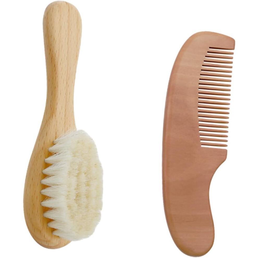 Hkhbjs Baby Bathing Brush Wool Bristles Wooden Handle Gentle On Body Good Cleaning Effect Khaki For Bath Children Baby Care