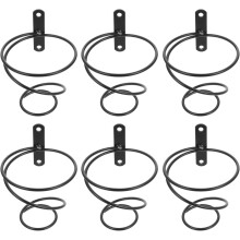 6-teiliges Wandregal aus Metall für Weinflaschen, Flaschenhalter aus Eisen