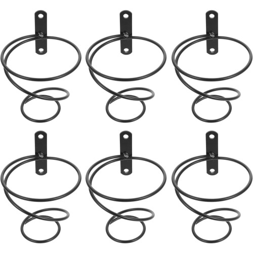 6pcs Metal Wall Mounted Wine Racks Iron Wine Bottle Display Holder