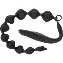 Bubble-Pferdeschwanz-Perücke, synthetische Haarverlängerung mit Haargummi, langer, natürlicher Look, Damen-Haarteil für den Alltag