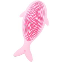 Baby-Badebürste in Walform aus Silikon, rosa, für Neugeborene, Reinigungswerkzeug für die Badewanne