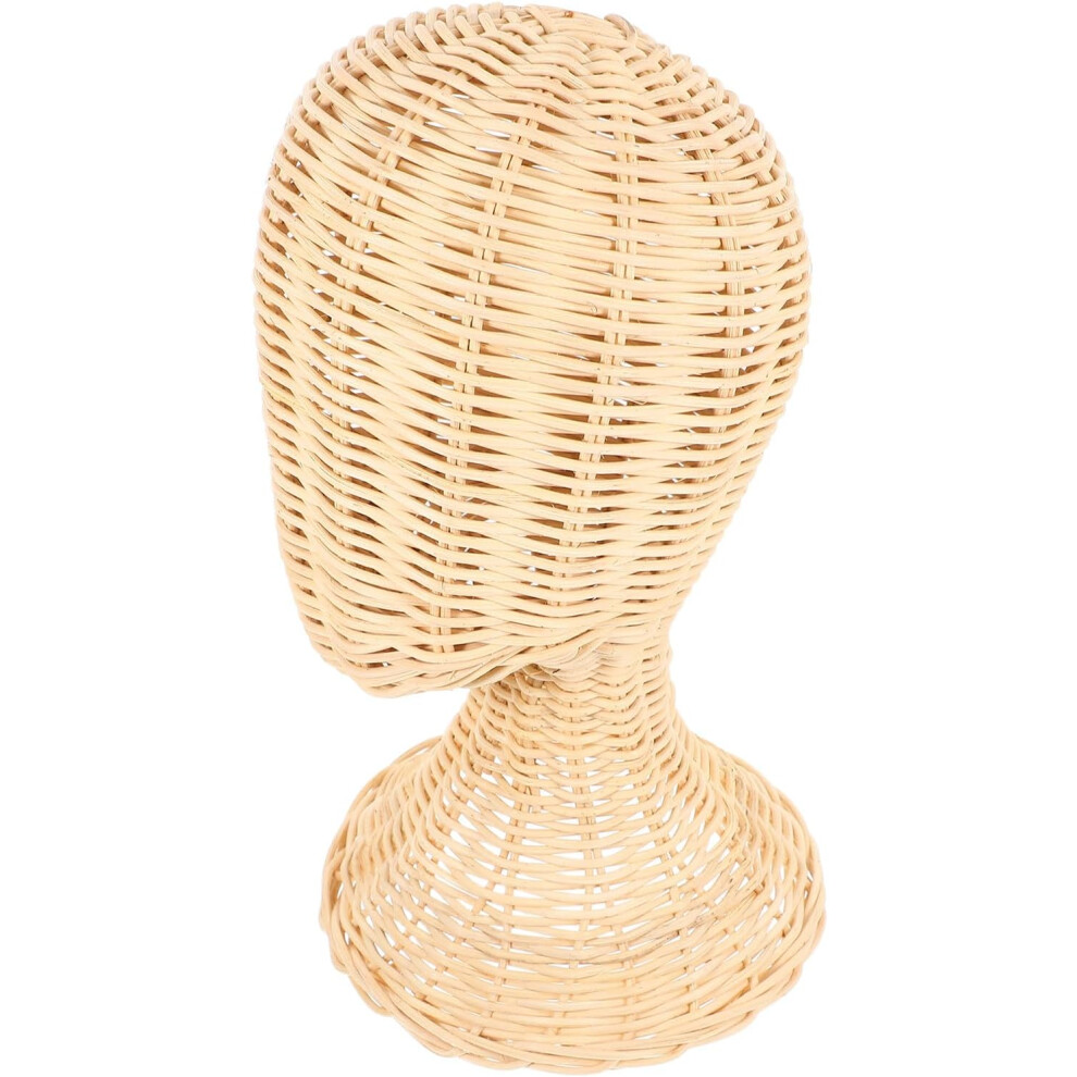 Hkhbjs Unisex Rattan Hat Display Stand Round Dome Shape For Displaying Hats And Wigs Suitable For Stores And Homes
