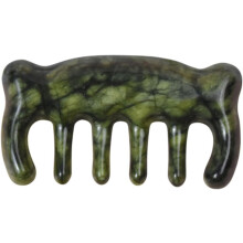 Jade-Massagekamm für die Kopfhautmassage, Handhaarkamm, Gua-Sha-Brett, Jade-Handbürste als Massagegerät