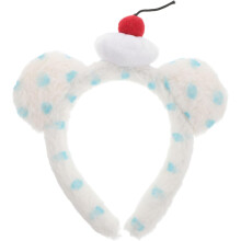 Bonito peluche cereja Headband urso orelhas para meninas suave material de peluche para rosto lavagem cuidado da pele Halloween Cosplay Party