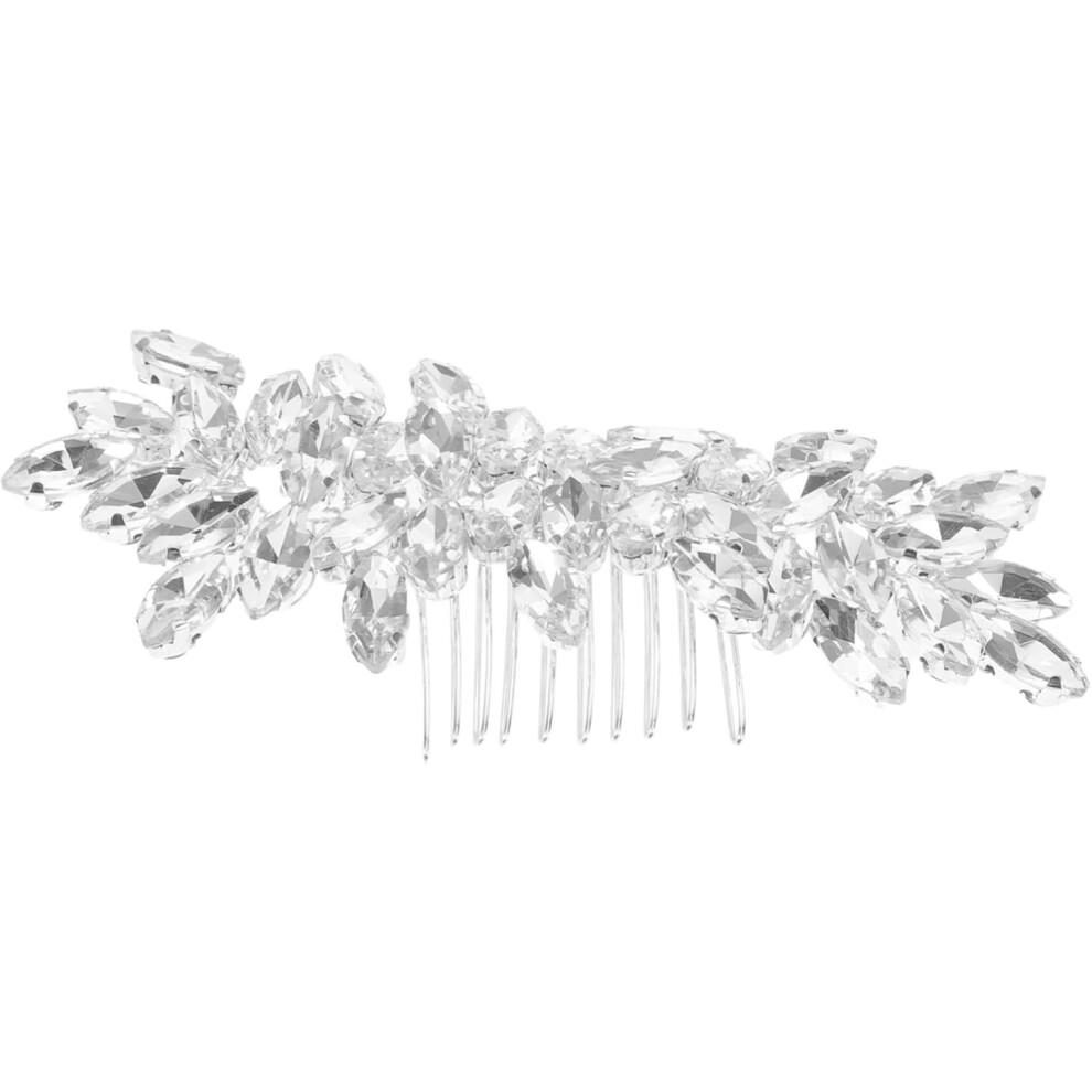 Hkhbjs Crystal Wedding Hair Comb Rhinestone Bridal Headpiece Leaf Hair For Women For Wedding Party