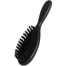 Multifunktionale, kleine Vintage-Friseurbürste für Haarstyling und Bartpflege, unverzichtbarer Nackenbürsten-Staubwedel für Herren, Schwarz
